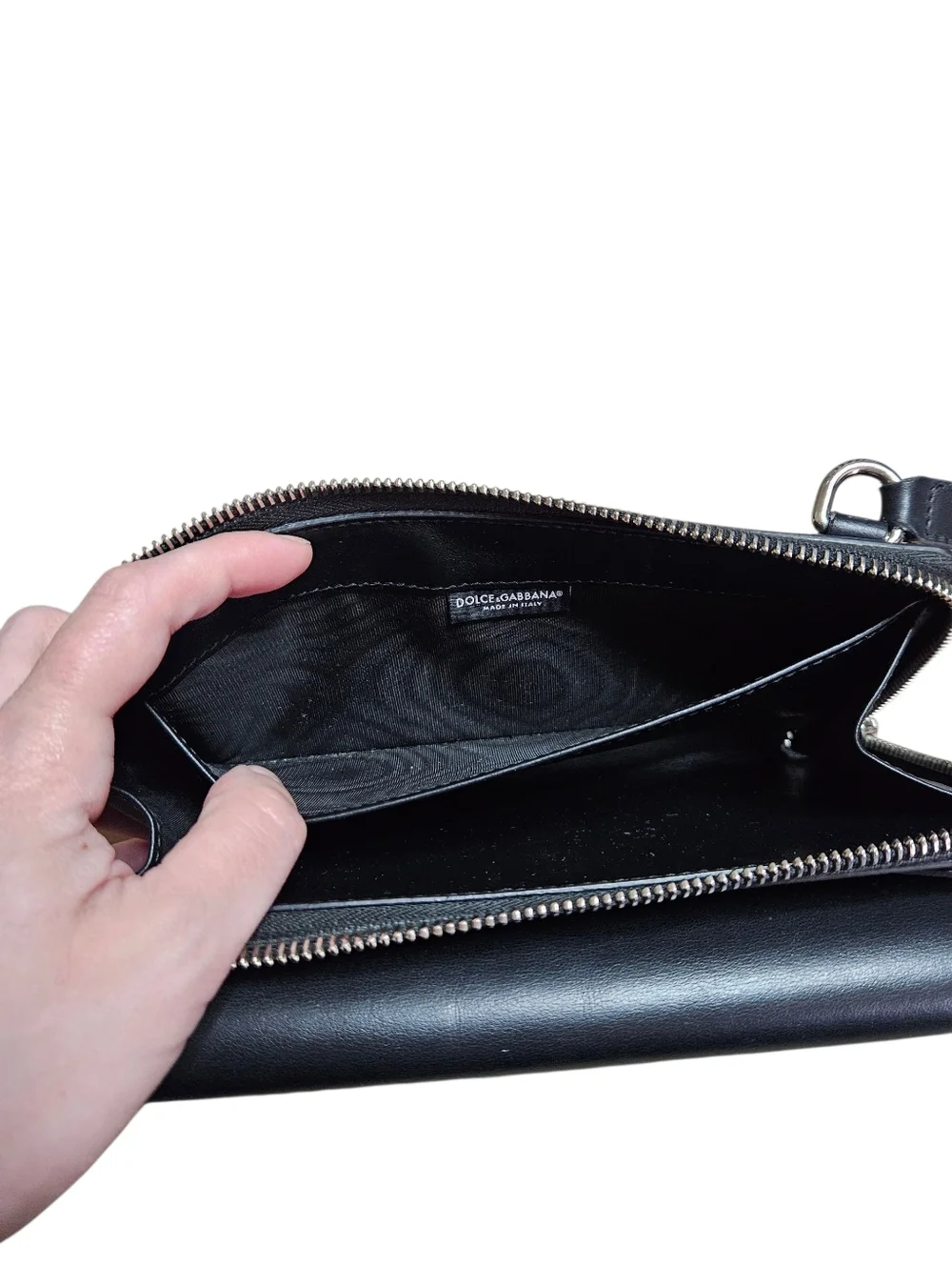 Dolce & Gabbana | DG Logo Leather Accordion Crossbody | Black - Picture 13 of 16